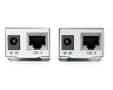 STARTECH Seriële DB9 RS232 Verlenger via Cat5 - tot 1000 meter - Seriële poortuitbreider - over CAT 5 - maximaal 1 km