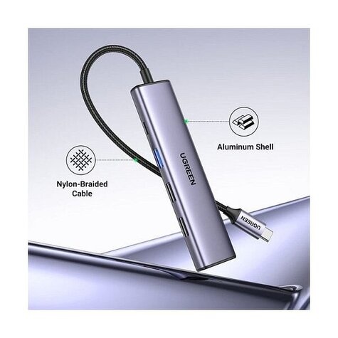 Ugreen CM478 5-in-1 100W PD USB-C Hub 1x HDMI 1x USB-C PD IN 2x USB-A 2.0 1x USB-A 3.0