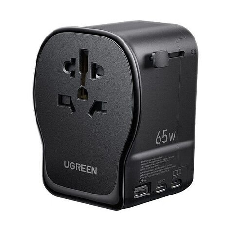 Ugreen Ugreen S550 Universele Reisadapter GaN 65W met EU-, UK-, US- en AU/China-stekker