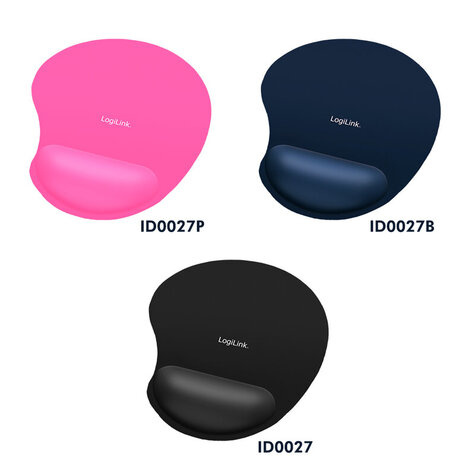 LogiLink Mousepad Wristpad Zwart