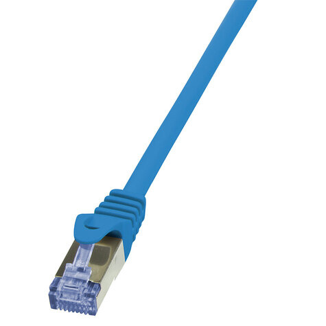 LogiLink RJ45 0.25m Blauw Cat6A S/FTP
