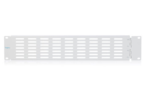 DIGITUS 2U blinde afdekking met ventilatierooster en scharnier grijs (RAL 7035)