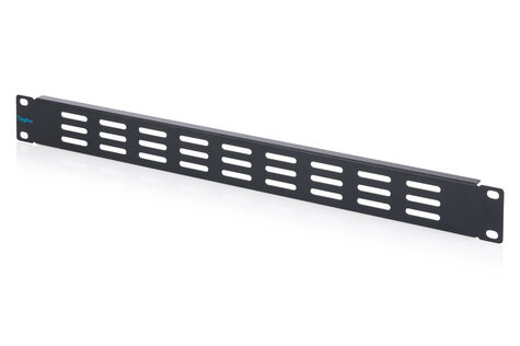 DIGITUS DIGITUS 1U dummy deksel met ventilatierooster zwart (RAL 7035)