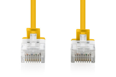 DIGITUS CAT 6 U-UTP Slim patchkabel, Ku, LSZH AWG 32/7, lengte 2 m, geel, 10 st.