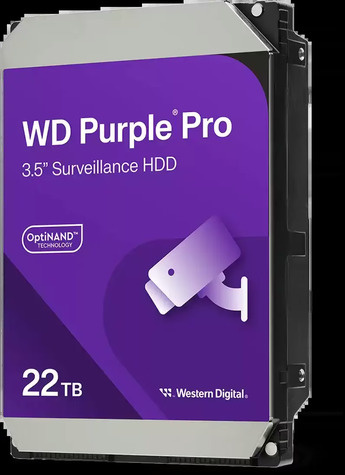 Western Digital WD Purple Pro 8.9cm (3.5") 22TB SATA3 7200  512MB WD221PURP intern bulk