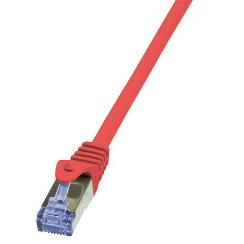 LogiLink RJ45 0.25m Rood Cat6A S/FTP