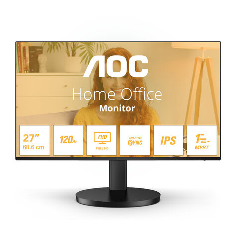 AOC AOC 68,6cm/27" (1920x1080) AOC Basic-line 27B3HA2 16:9 FHD VA 4ms 100Hz HDMI VGA Speaker Black