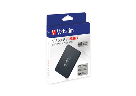 Verbatim SSD 256GB Verbatim Vi550 S3 Phison  2,5" (6.3cm) SATAIII intern retail