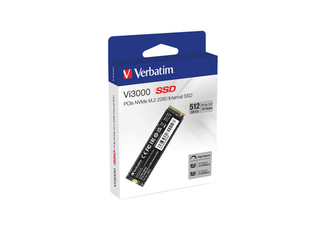 Verbatim interne SSD 512GB PCIe 3.0 M.2 2280 Vi3000