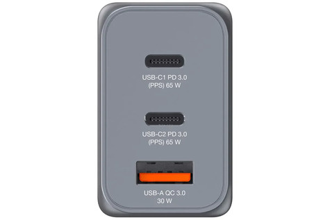 Verbatim GNC-65 GaN Charger 3 Port 65W USB A/C (EU/UK/US)