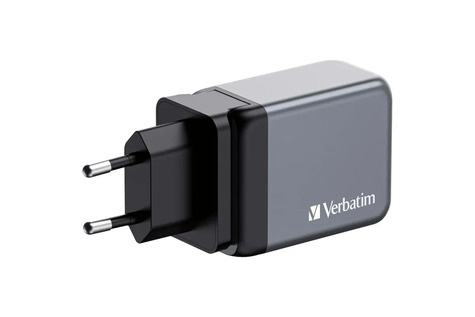 Verbatim GNC-65 GaN Charger 3 Port 65W USB A/C (EU/UK/US)
