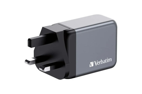 Verbatim GNC-65 GaN Charger 3 Port 65W USB A/C (EU/UK/US)