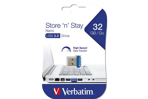 Verbatim USB-Stick  32GB Verbatim 3.0 Nano Store'n Stay retail