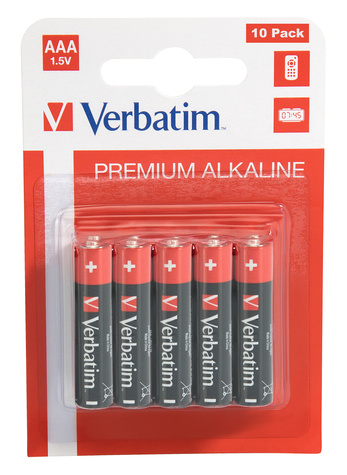 Verbatim Verbatim Batterie AAA Verbatim Alkalibatterien 10er Pack extern retail