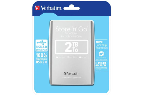 Verbatim Verbatim 8.9cm (2.5")   2TB USB 3.0 Store'n Go Silver retail