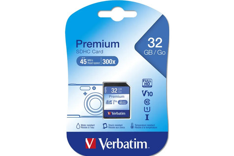 Verbatim SD Card  32GB Verbatim SDHC Premium Class 10 retail
