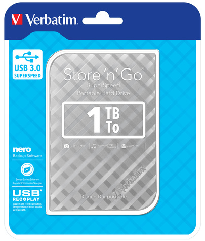 Verbatim Store n Go 2,5 1TB USB 3.0 silver Gen 2 53197