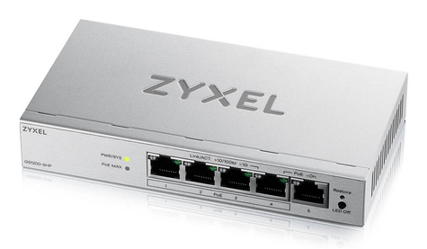 ZyXel GS1200-5HPV3 5-Port Gigabit PoE+ web/smart managed