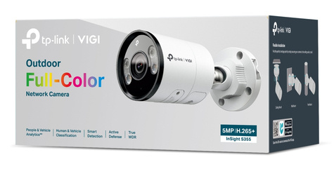 TP-Link VIGI InSight 5MP Outdoor Full-Color Bullet Network Camera - 4 mm Fixed Lens
