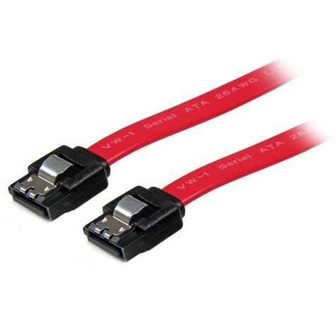 STARTECH 45 cm Vergrendelbare SATA-kabel - SATA-kabel - Serial ATA 150/300/600 - SATA (R) naar SATA (R) - 46 cm - vergrendeld - rood
