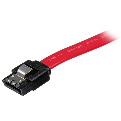STARTECH 45 cm Vergrendelbare SATA-kabel - SATA-kabel - Serial ATA 150/300/600 - SATA (R) naar SATA (R) - 46 cm - vergrendeld - rood