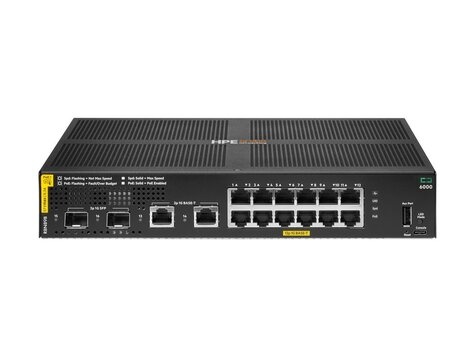 HPE HPE Aruba Networking CX 6000 12p 10M/100M/1G Class4 PoE 2p SFP 1G 139W Switch