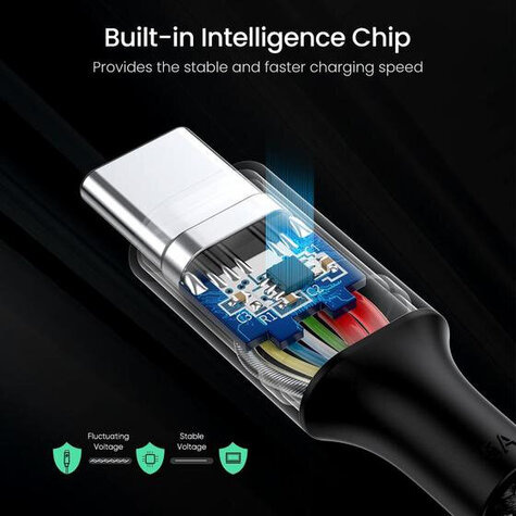 Ugreen Ladekabel USB-C zu USB-C 100W Braided schwarz 2m