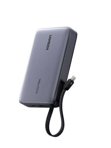 Ugreen PB551 20.000mAh 145W Powerbank met USB-C, USB-A, Geïntegreerde USB-C-kabel en Display