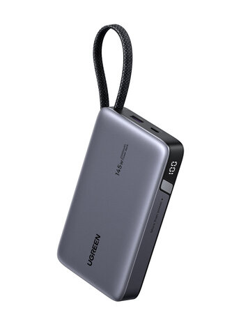 Ugreen PB551 20.000mAh 145W Powerbank met USB-C, USB-A, Geïntegreerde USB-C-kabel en Display