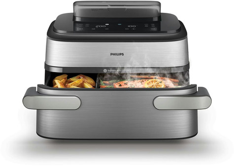 Philips Airfryer NA565 02 Megabasket 9,5L 2750W silver black (NA565/02)