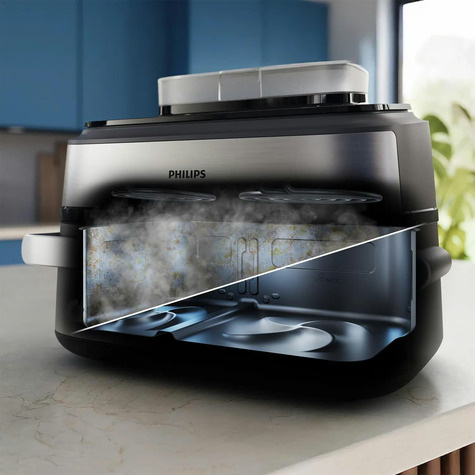 Philips Airfryer NA565 02 Megabasket 9,5L 2750W silver black (NA565/02)