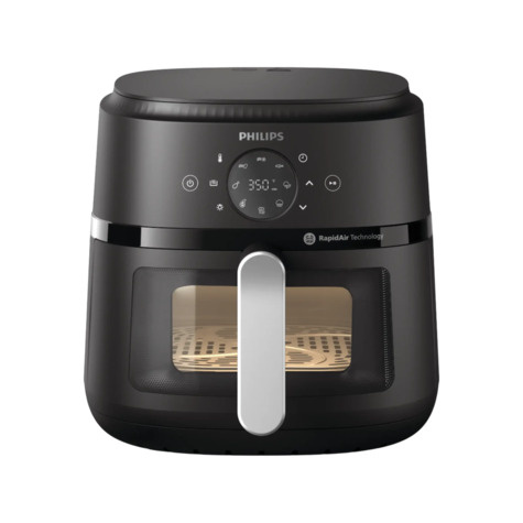 Philips Philips Airfryer 4.2L Window Single Pan RapidAir Digital black body/silver