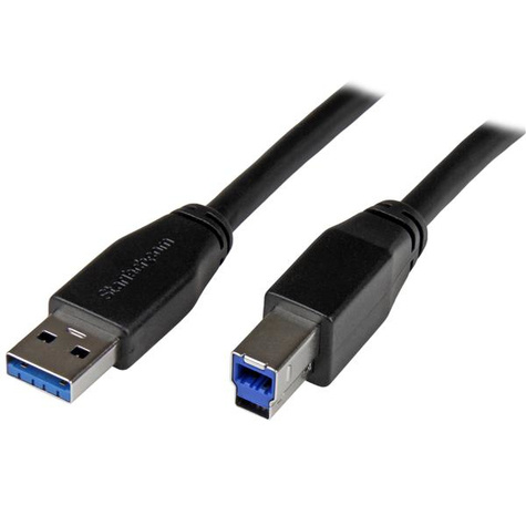 STARTECH Actieve USB 3.0 USB-A naar USB-B kabel 5m - USB 3.1 (Gen1) 5Gbps verlengkabel - USB-kabel