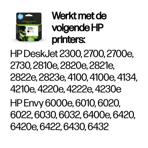 HPE 305XL - 4 ml - hoog rendement - gepigmenteerd zwart - origineel - inktcartridge