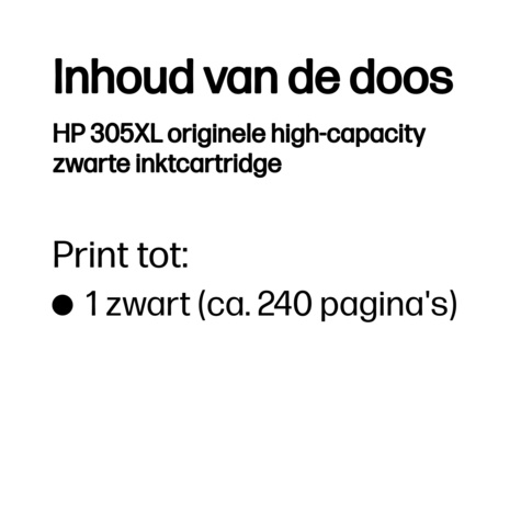 HPE 305XL - 4 ml - hoog rendement - gepigmenteerd zwart - origineel - inktcartridge