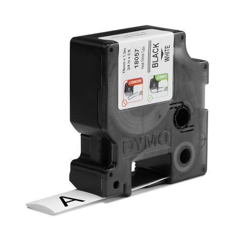 DYMO 18057 labelprinter-tape Zwart op wit