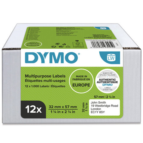 DYMO LW-Vielzwecketiketten Vorteilspack 32x57mm 12Rl 1000St/