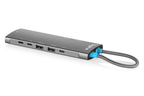 DIGITUS USB-C-dockingstation, 11 poorten 2x HDMI, 5x USB 3.2 Gen 1, 2x USB 2.0, 1x RJ45, 1x PD