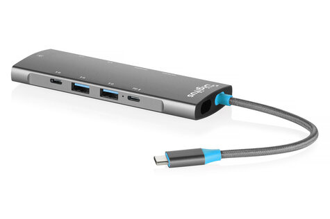 DIGITUS USB-C Docking Station, 9-Port, 2x HDMI, USB, RJ45