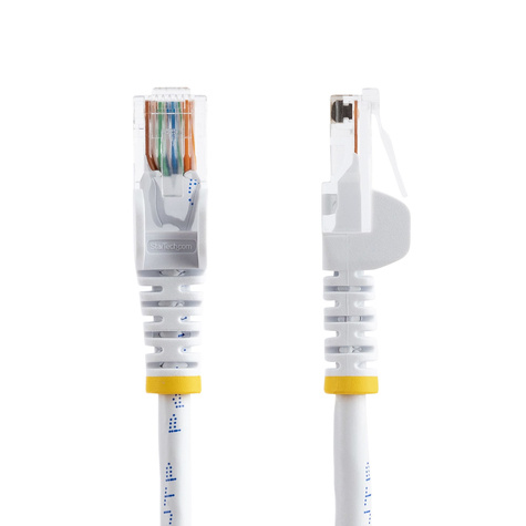 STARTECH Cat5e patchkabel met snagless RJ45 connectors - Verbindingskabel - RJ-45 (M) naar RJ-45 (M) - 3 m - UTP - CAT 5e - gevormd, zonder haken - wit