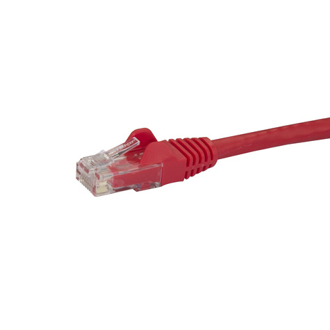 STARTECH 100ft CAT6 Ethernet Cable, 10 Gigabit Snagless RJ45 650MHz 100W PoE Patch Cord, CAT 6 10GbE UTP Network Cable w/Strain Relief, Red
