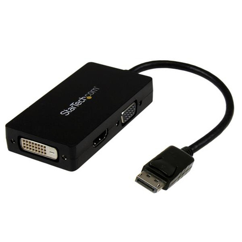 STARTECH A/V-reisadapter: 3-in-1 DisplayPort naar VGA DVI- of HDMI-converter - Videoadapter