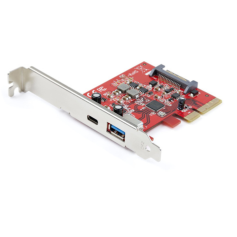 STARTECH Expansion card 2-Port 10Gbps USB-A  USB-C PCIe Card, USB 3.1 Gen 2 PCI Express Type C/A Host Controller Card Adapter, USB 3.2 Gen 2x1