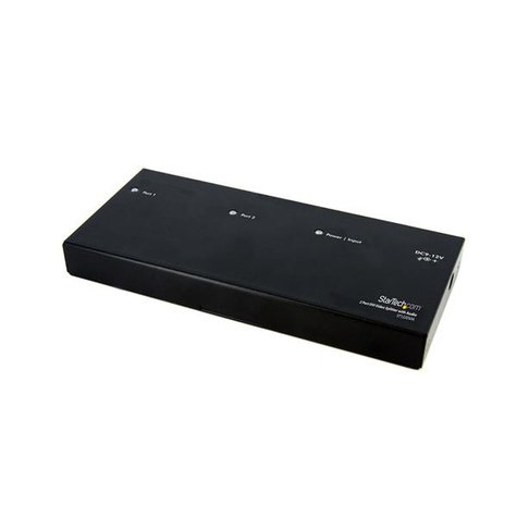 STARTECH 2-poort DVI Video Splitter met Audio - Video/audiosplitser - 2 x DVI + 2 x audio - desktop - voor P/N: SVA12M2NEUA, SVA12M5NA