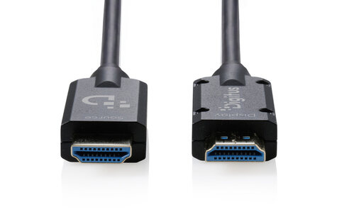DIGITUS Gepantserde HDMI AOC-verbindingskabel, type A M/M, 20 m, Ultra HD, 8K@60 Hz, goud, bw
