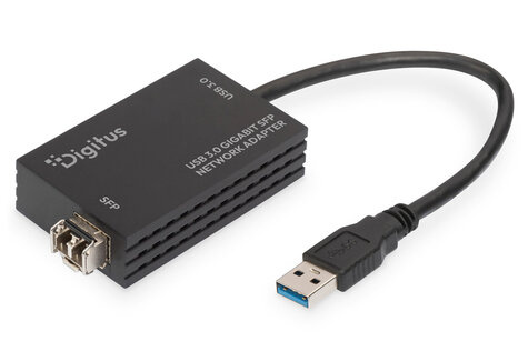 DIGITUS USB3.0 Gigabit SFP-netwerkadapter Extra SFP-module vereist