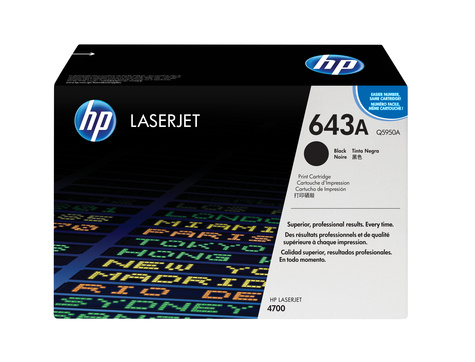 HPE 643A - Zwart - origineel - LaserJet - tonercartridge (Q5950A) - voor Color LaserJet 4700, 4700dn, 4700dtn, 4700n, 4700ph+