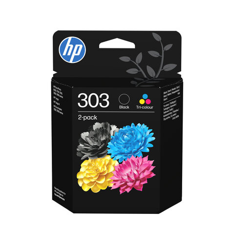 HP 303 - 2 - gepigmenteerd zwart, kleur (cyaan, magenta, geel) - origineel - inktcartridge