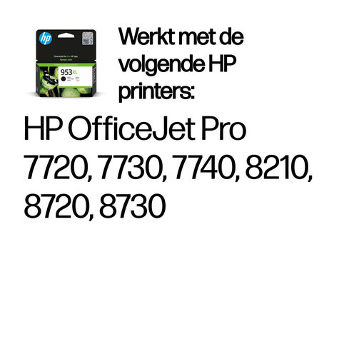 HP 953XL - hoog rendement - zwart - origineel - Officejet - inktcartridge