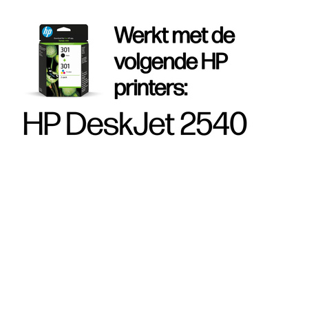 HP 301 - 2 - zwart, kleur (cyaan, magenta, geel) - origineel - inktcartridge